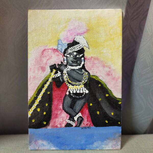 Radha Raman Acrylic Painting |10×15 Cm | Prakarsha Arts |